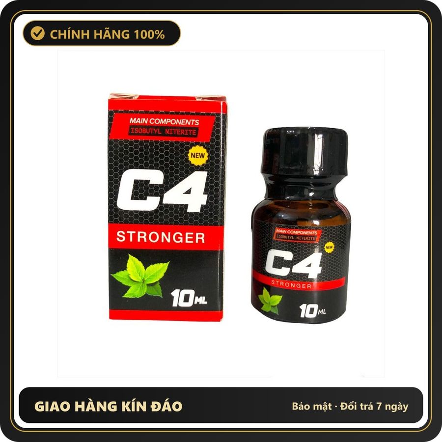Popper Chính Hãng Tăng Cảm Xúc Cho Cuộc Yêu Popper C4 Stronger 10ml hương thơm bạc hà độ mạnh gấp đôi (Mới) - Snapshop Chính Hãng