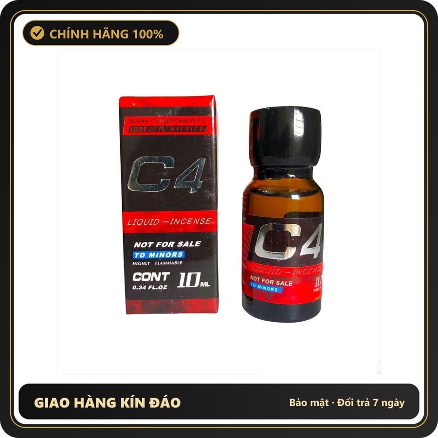 Popper Chính Hãng Tăng Cảm Xúc Cho Cuộc Yêu Popper C4 10ml mẫu mới phê kéo dài - Snapshop Chính Hãng
