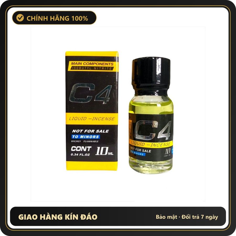 Popper Chính Hãng Tăng Cảm Xúc Cho Cuộc Yêu Popper C4 10ml cực mạnh mẫu mới - Snapshop Chính Hãng