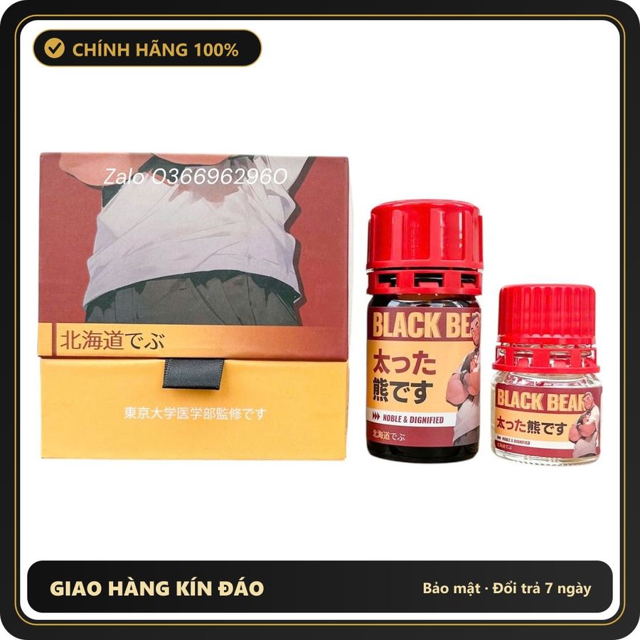 Popper Chính Hãng Tăng Cảm Xúc Cho Cuộc Yêu Popper Black Bear 60ml cao cấp - Snapshop Chính Hãng