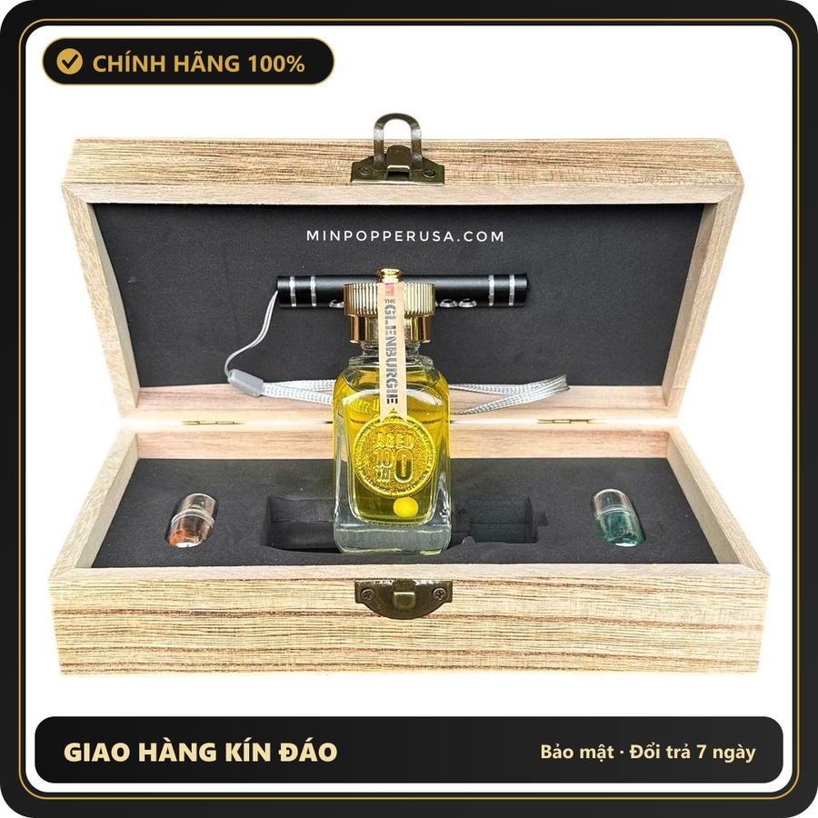 Popper Chính Hãng Tăng Cảm Xúc Cho Cuộc Yêu Popper hộp gỗ Glenburgie Aged 100TH cực mạnh 40ml - Snapshop Chính Hãng