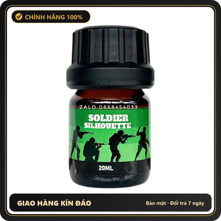 Popper Chính Hãng Tăng Cảm Xúc Cho Cuộc Yêu Popper Soldier Silhouette mạnh mẽ 20ml - Snapshop Chính Hãng