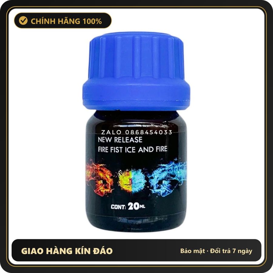 Popper Chính Hãng Tăng Cảm Xúc Cho Cuộc Yêu Popper Fist Fire & Ice mùi thơm mạnh mẽ 20ml - Snapshop Chính Hãng