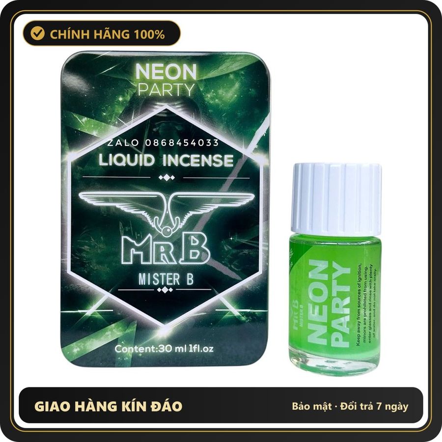 Tinh Dầu Hít Thư Giãn Dành Cho Người Lớn Popper Neon Party cực mạnh 30ml Hàng Chuẩn - Snapshop Chính Hãng