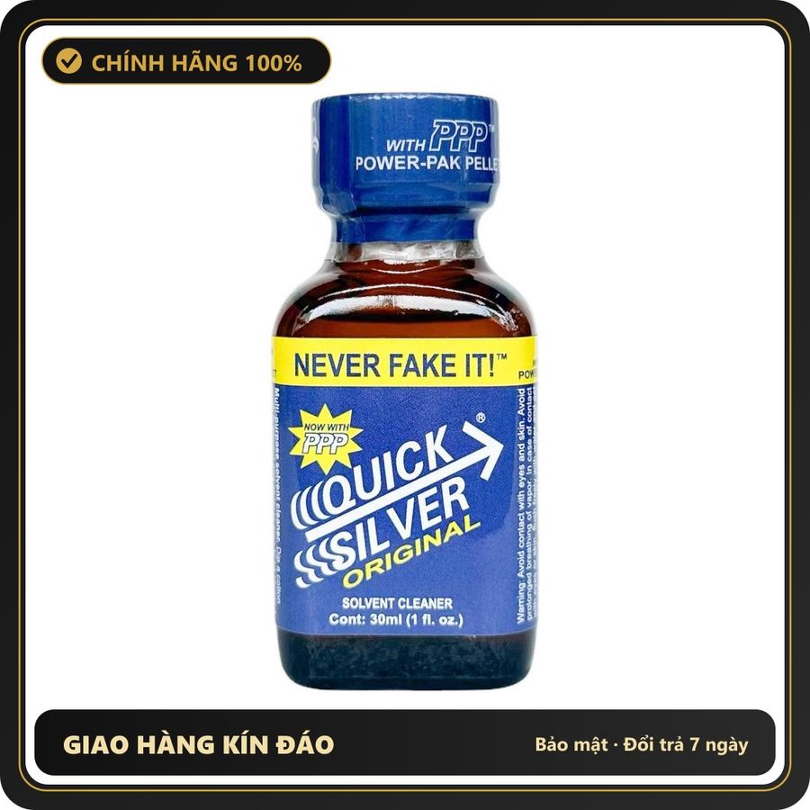 Popper Chính Hãng Tăng Cảm Xúc Cho Cuộc Yêu Popper Quick Silver 30ml chính hãng PWD (USA) - Snapshop Chính Hãng