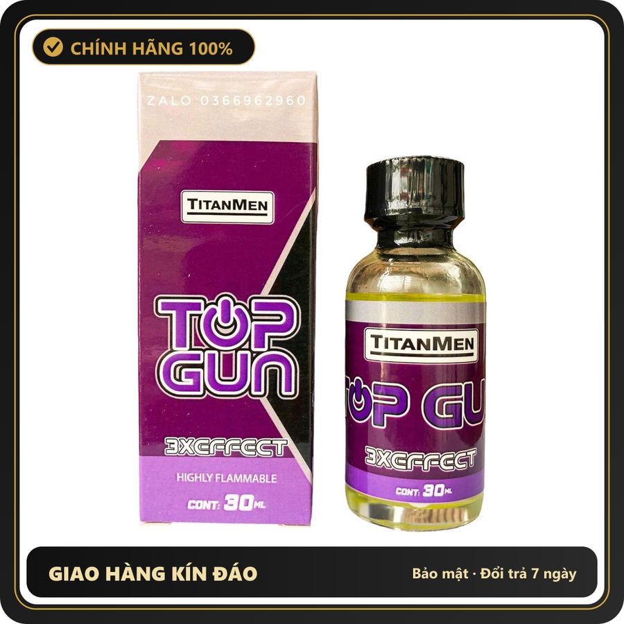 Popper Chính Hãng Tăng Cảm Xúc Cho Cuộc Yêu Popper Titanmen Top Gun 30ml hương trái cây say đắm - Snapshop Chính Hãng