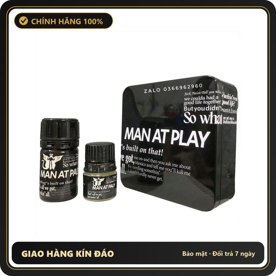 Popper Chính Hãng Tăng Cảm Xúc Cho Cuộc Yêu Popper Man At Play 60ml cực mạnh - Snapshop Chính Hãng