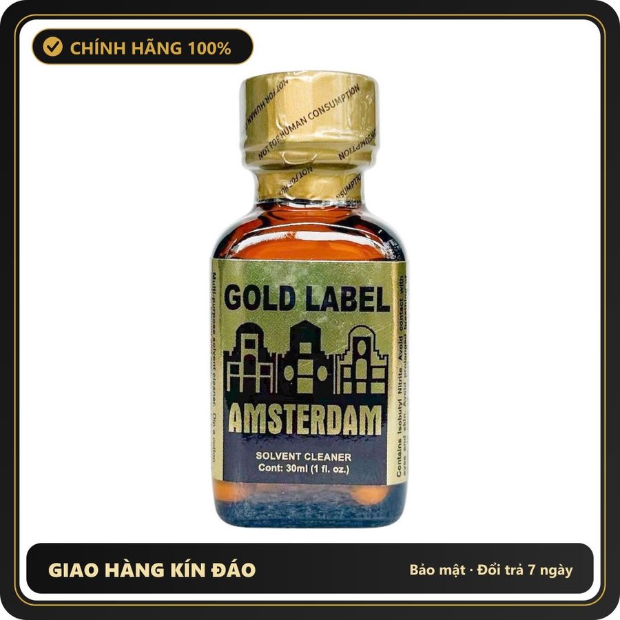 Popper Chính Hãng Tăng Cảm Xúc Cho Cuộc Yêu Popper Amsterdam Gold Label 30ml chính hãng (USA) - Snapshop Chính Hãng