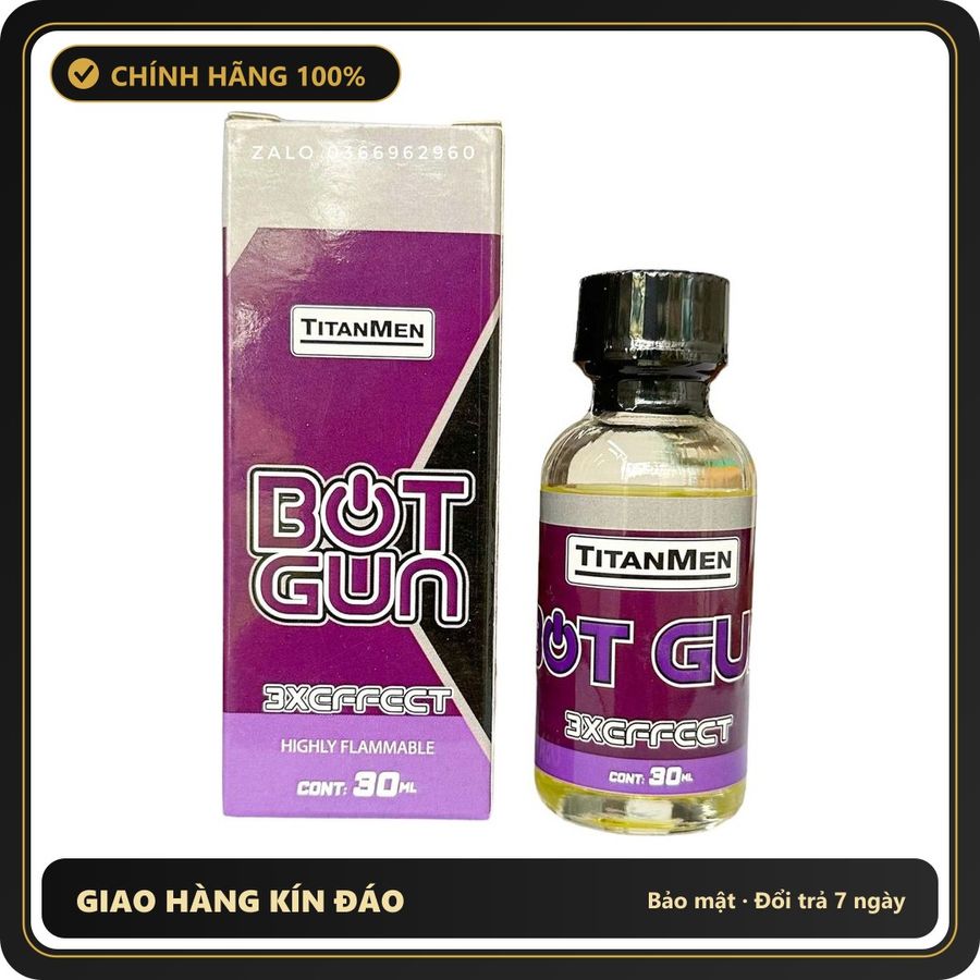 Tinh Dầu Hít Thư Giãn Dành Cho Người Lớn Popper Titanmen Bot Gun 30ml hương trái cây say đắm Hàng Chuẩn - Snapshop Chính Hãng