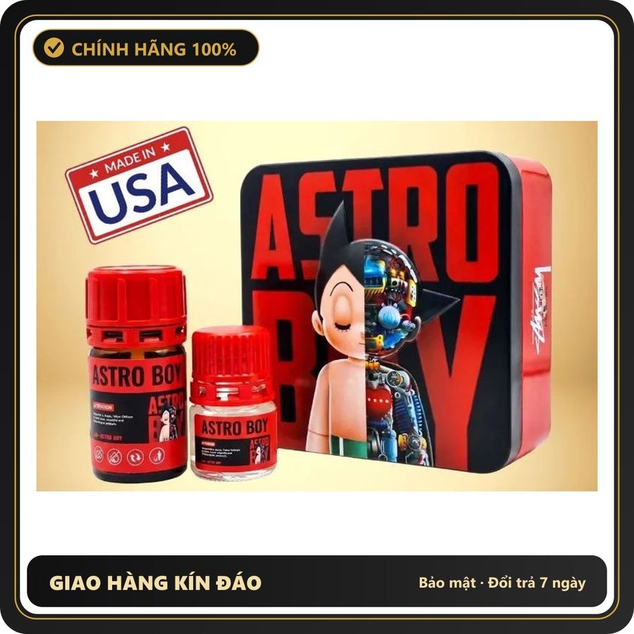 Popper Chính Hãng Tăng Cảm Xúc Cho Cuộc Yêu Combo Popper Astro Boy Hộp Thiếc - Cho Top Mạnh Không Bị Xìu - Snapshop Chính Hãng