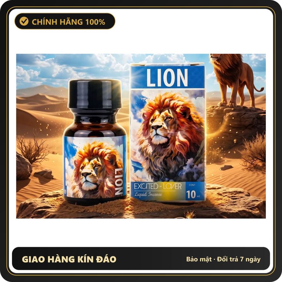 Popper Chính Hãng Tăng Cảm Xúc Cho Cuộc Yêu Popper Lion 10ml USA - Sức Mạnh Dập Tơi Bời Cho Top - Snapshop Chính Hãng