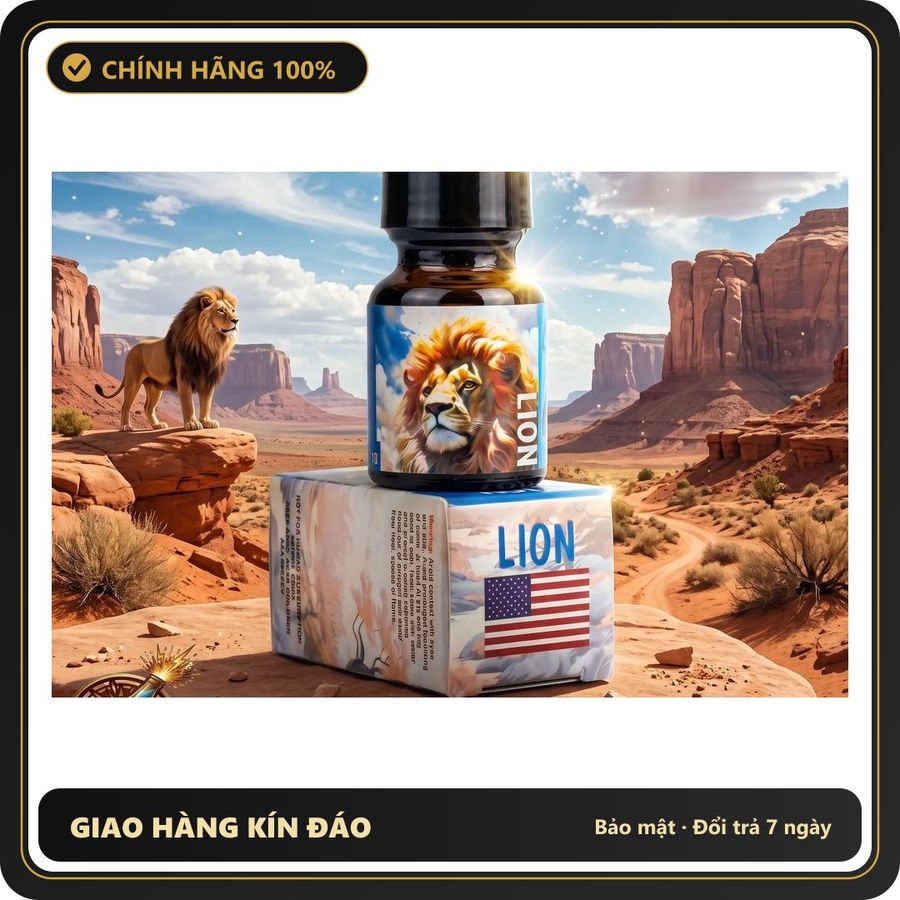 Tinh Dầu Hít Thư Giãn Dành Cho Người Lớn Popper Lion 10ml USA - Sức Mạnh Dập Tơi Bời Cho Top - Snapshop Chính Hãng