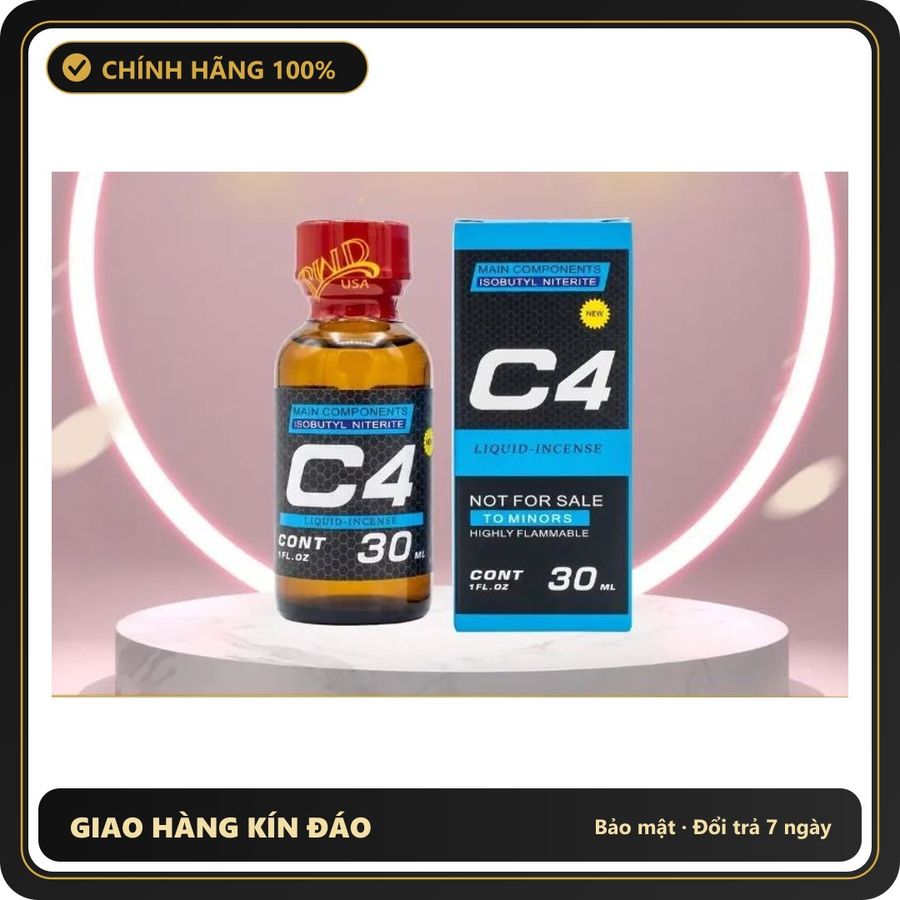Popper Chính Hãng Tăng Cảm Xúc Cho Cuộc Yêu Popper C4 Xanh Sapphire 30ml USA - Cho Bot Giãn Cơ Êm Không Xìu - Snapshop Chính Hãng