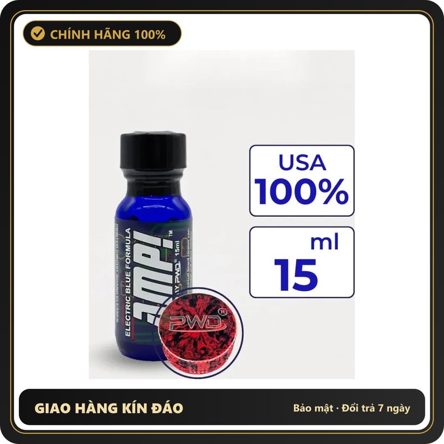 Popper Chính Hãng Tăng Cảm Xúc Cho Cuộc Yêu AMP! Electric Blue Electric Blue USA Popper 15ml - Snapshop Chính Hãng