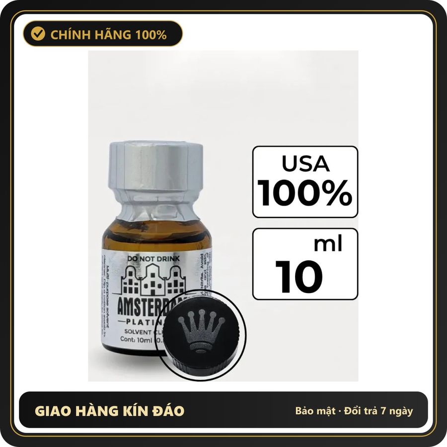 Tinh Dầu Hít Thư Giãn Dành Cho Người Lớn Popper Amsterdam Platinum 10ml Hàng Chuẩn - Snapshop Chính Hãng