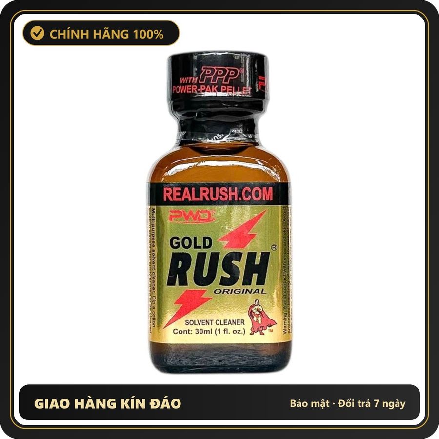 Popper Chính Hãng Tăng Cảm Xúc Cho Cuộc Yêu Popper Gold Rush 30ml chính hãng PWD (USA) - Snapshop Chính Hãng