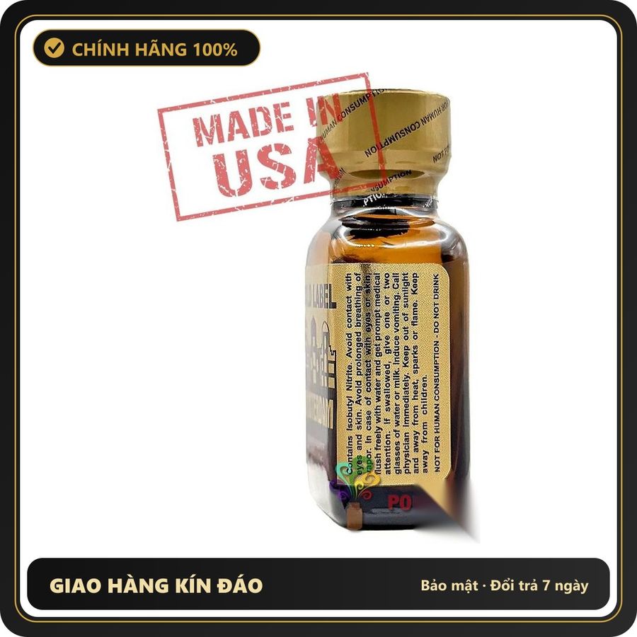Tinh Dầu Hít Thư Giãn Dành Cho Người Lớn Poppers Amsterdam GOLD LABEL 30ml | MADE IN USA - Snapshop Chính Hãng