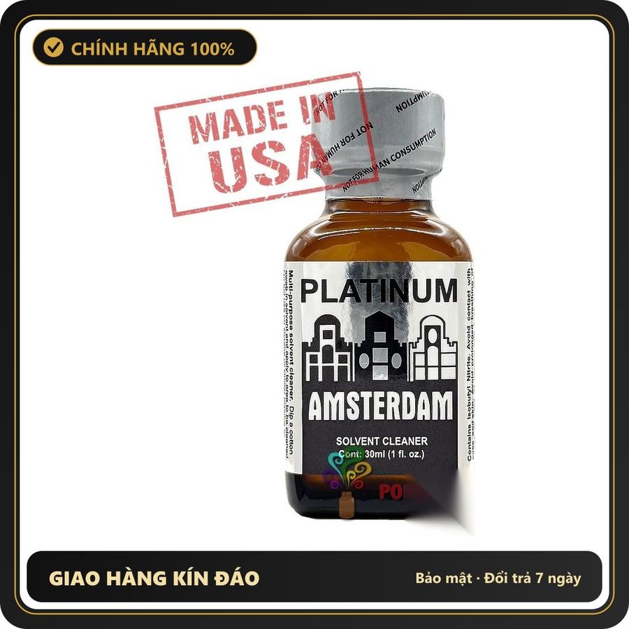 Popper Chính Hãng Tăng Cảm Xúc Cho Cuộc Yêu Poppers Amsterdam PLATINUM 30ml chính hãng | MADE IN USA - Snapshop Chính Hãng