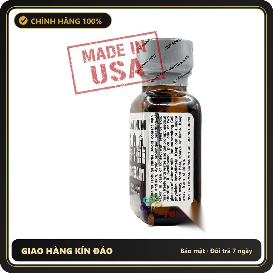 Popper Nhập Khẩu Giúp Thả Lỏng Và Dễ Chịu Poppers Amsterdam PLATINUM 30ml chính hãng | MADE IN USA - Snapshop Chính Hãng