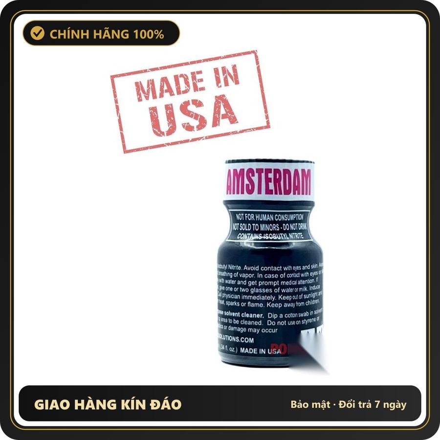 Tinh Dầu Hít Thư Giãn Dành Cho Người Lớn Poppers Amsterdam ORIGINAL 10ml chính hãng | MADE IN USA - Snapshop Chính Hãng