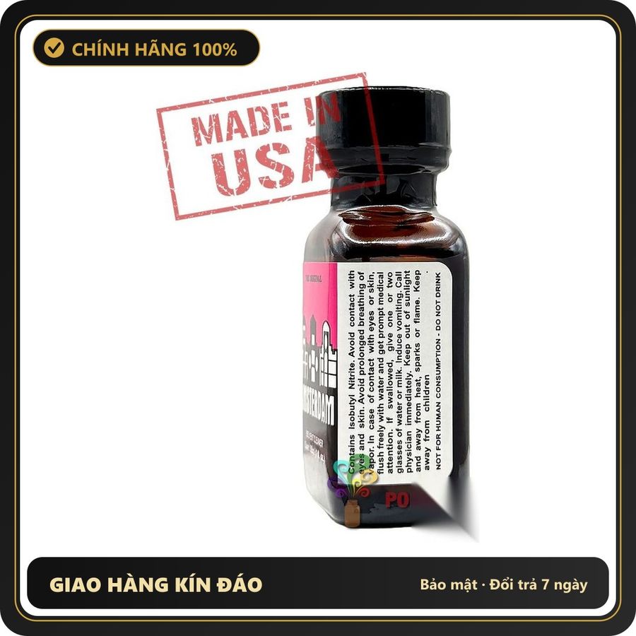 Popper Nhập Khẩu Giúp Thả Lỏng Và Dễ Chịu Poppers Amsterdam ORIGINAL 30ml chính hãng | MADE IN USA - Snapshop Chính Hãng