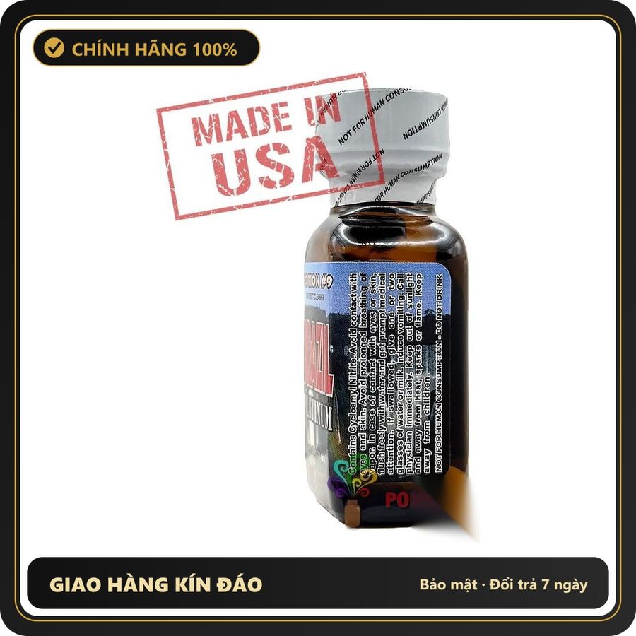 Tinh Dầu Hít Thư Giãn Dành Cho Người Lớn Brazil PLATINUM Poppers 30ml chính hãng | MADE IN USA - Snapshop Chính Hãng