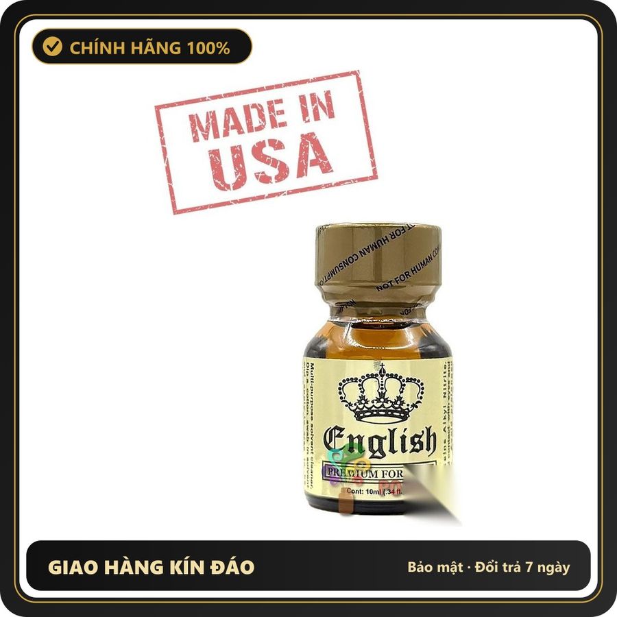 Popper Chính Hãng Tăng Cảm Xúc Cho Cuộc Yêu Poppers English GOLD Premium 10ml | MADE IN USA - Snapshop Chính Hãng