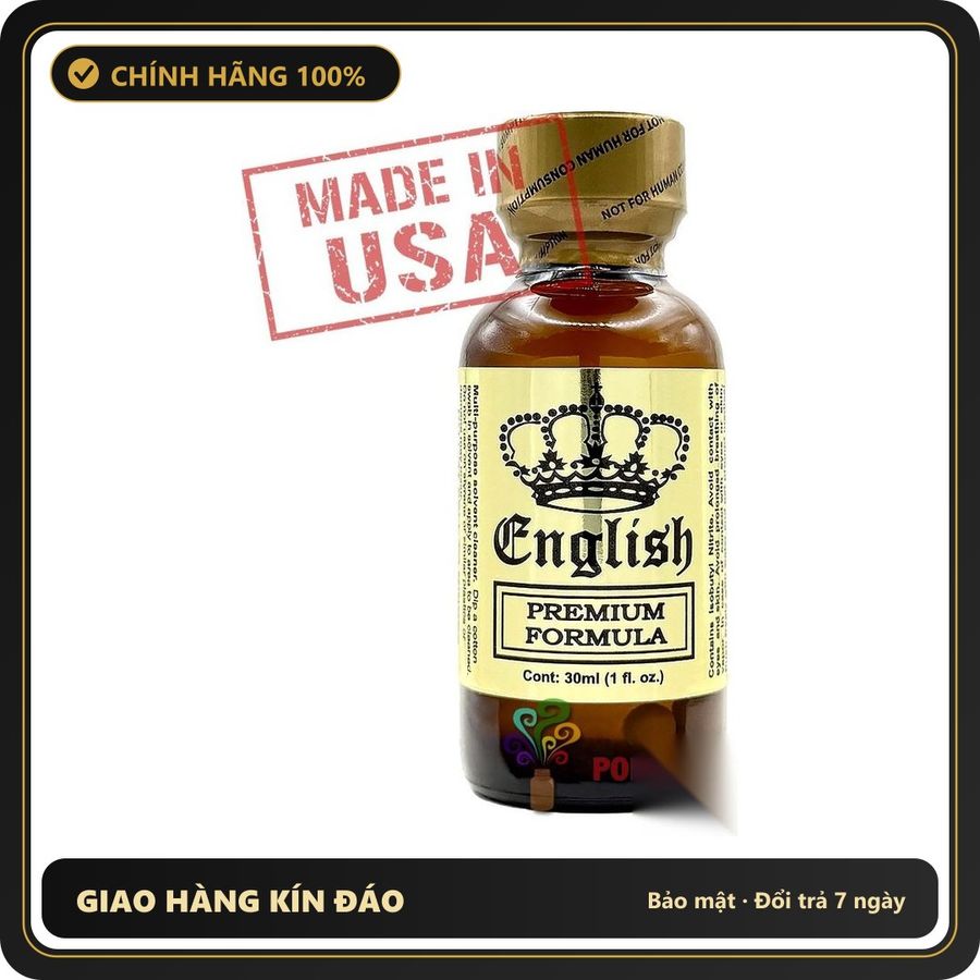 Popper Chính Hãng Tăng Cảm Xúc Cho Cuộc Yêu Poppers English GOLD Premium 30ml | MADE IN USA - Snapshop Chính Hãng