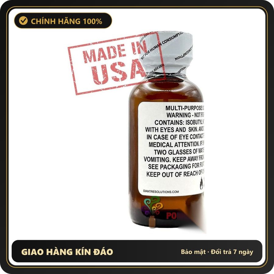 Popper Chính Hãng Tăng Cảm Xúc Cho Cuộc Yêu Poppers English WHITE 30ml chính hãng | MADE IN USA - Snapshop Chính Hãng