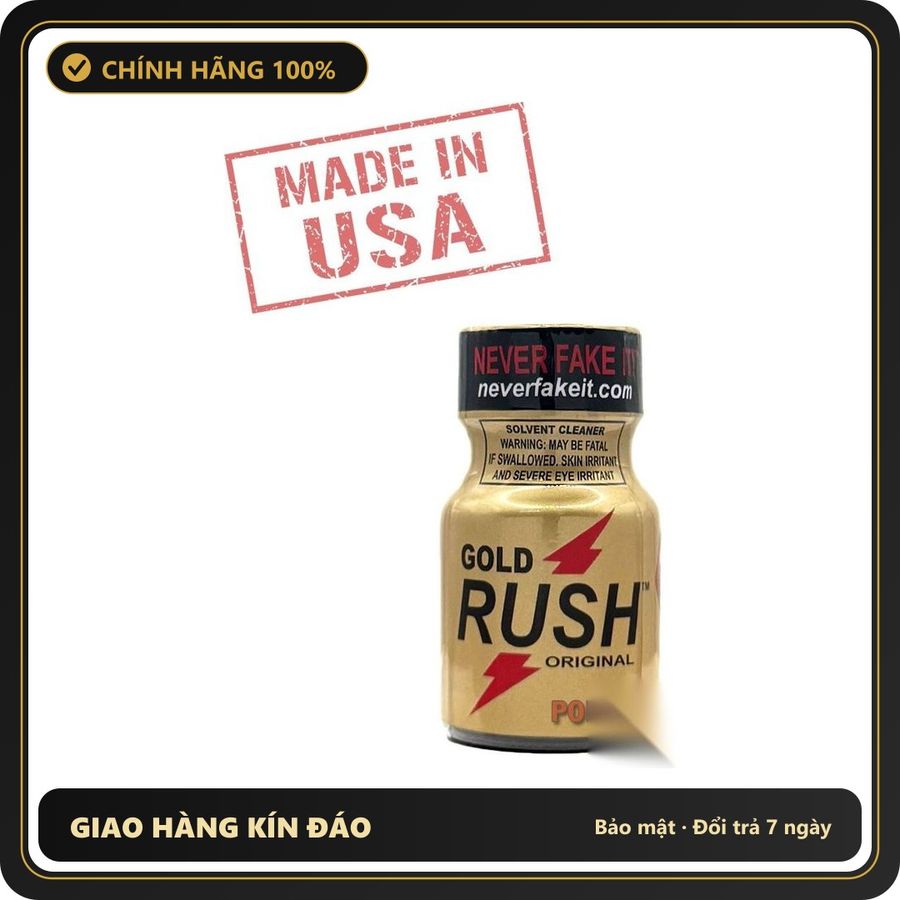 Tinh Dầu Hít Thư Giãn Dành Cho Người Lớn Rush GOLD Poppers 10ml chính hãng PWD | MADE IN USA - Snapshop Chính Hãng
