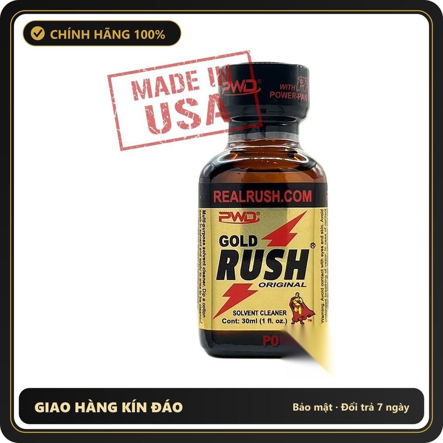 Popper Chính Hãng Tăng Cảm Xúc Cho Cuộc Yêu Rush GOLD Poppers 30ml chính hãng PWD | MADE IN USA - Snapshop Chính Hãng