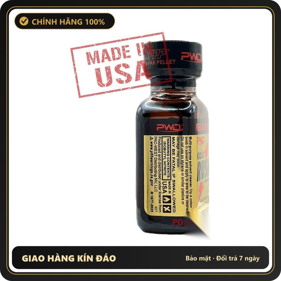 Tinh Dầu Hít Thư Giãn Dành Cho Người Lớn Rush GOLD Poppers 30ml chính hãng PWD | MADE IN USA - Snapshop Chính Hãng