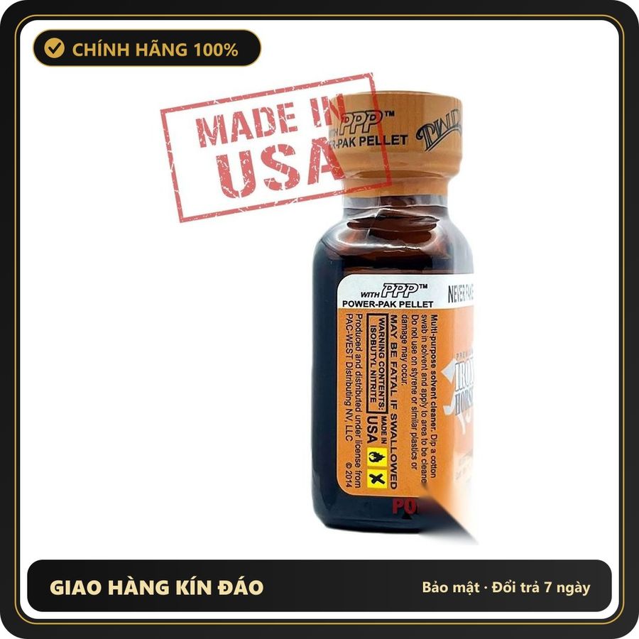 Tinh Dầu Hít Thư Giãn Dành Cho Người Lớn Poppers Iron Horse PREMIUM 30ml | MADE IN USA - Snapshop Chính Hãng