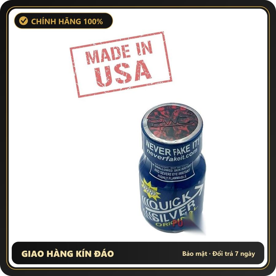 Popper Nhập Khẩu Giúp Thả Lỏng Và Dễ Chịu QuickSilver Poppers 10ml chính hãng PWD | MADE IN USA - Snapshop Chính Hãng