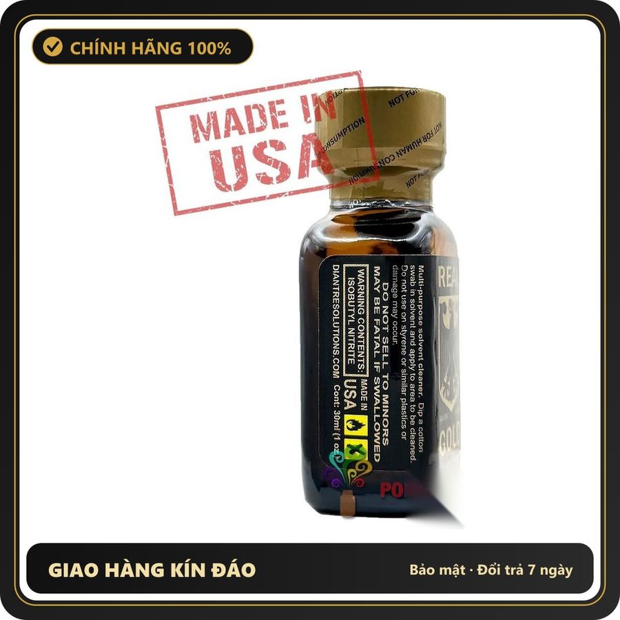 Tinh Dầu Hít Thư Giãn Dành Cho Người Lớn Real Gold Poppers 30ml chính hãng | MADE IN USA - Snapshop Chính Hãng