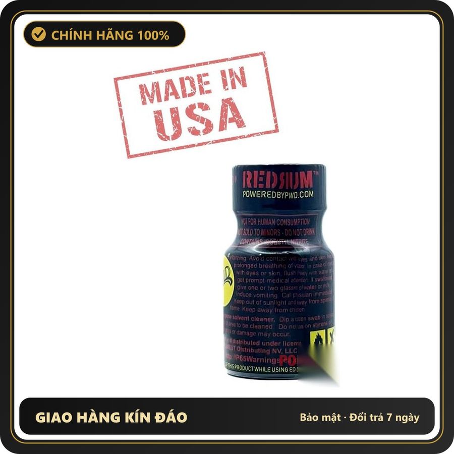 Tinh Dầu Hít Thư Giãn Dành Cho Người Lớn Poppers RedRum Powered 10ml chính hãng PWD | MADE IN USA - Snapshop Chính Hãng
