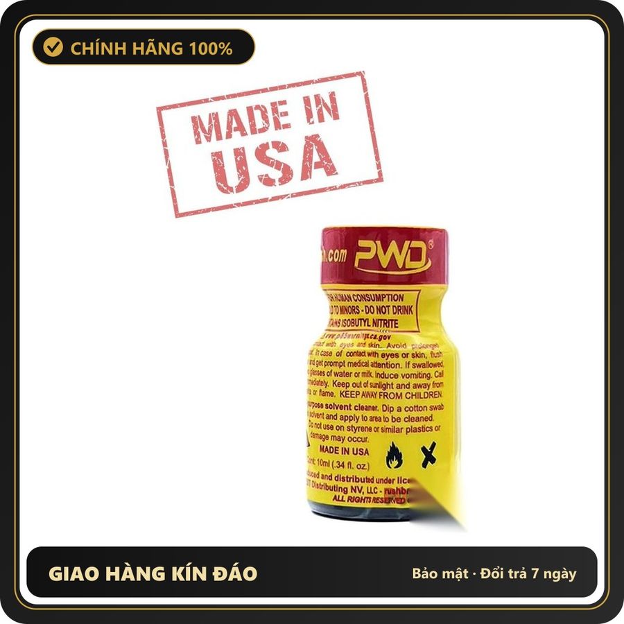 Nước Hoa Hít Tạo Hưng Phấn Cho Hai Người Rush ORIGINAL Poppers 10ml chính hãng PWD | MADE IN USA - Snapshop Chính Hãng