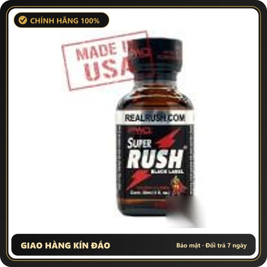 Popper Chính Hãng Tăng Cảm Xúc Cho Cuộc Yêu Super Rush BLACK LABEL Poppers 10ml | MADE IN USA - Snapshop Chính Hãng