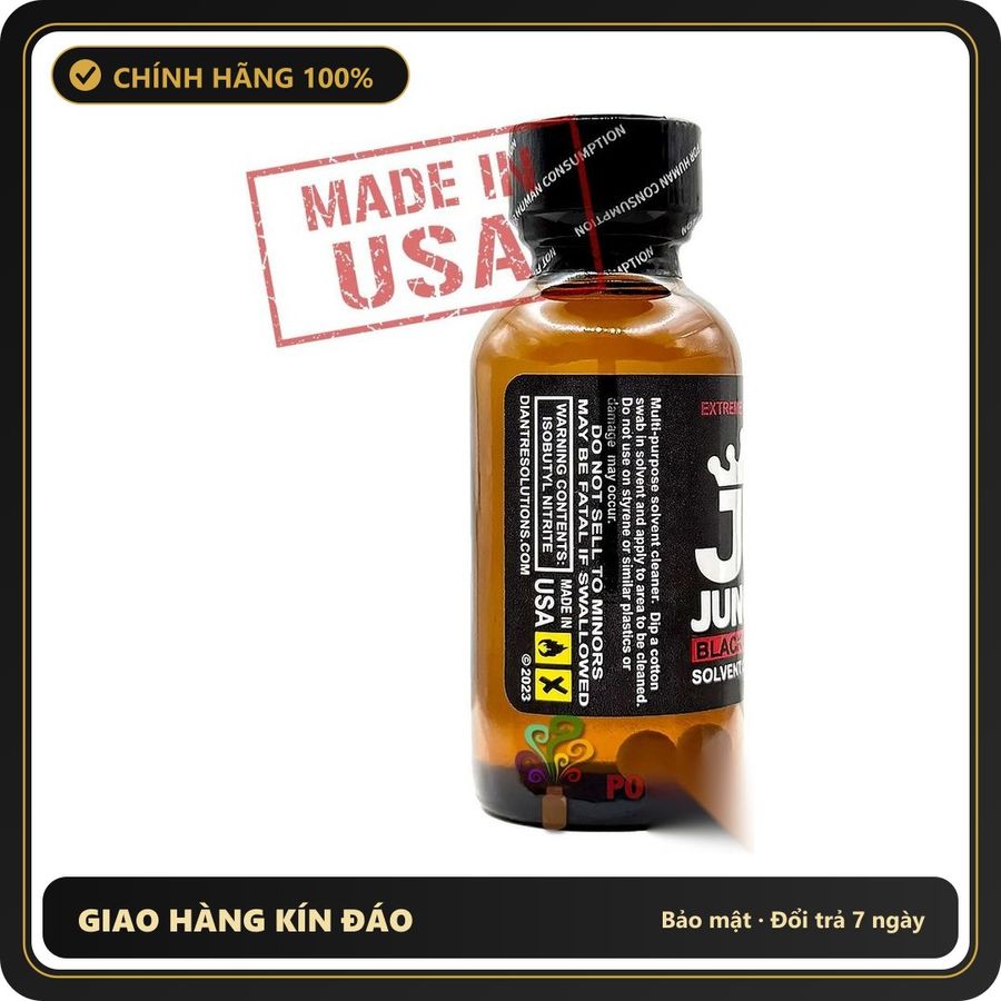 Popper Nhập Khẩu Giúp Thả Lỏng Và Dễ Chịu Jungle BLACK LABEL Poppers 30ml | MADE IN USA - Snapshop Chính Hãng