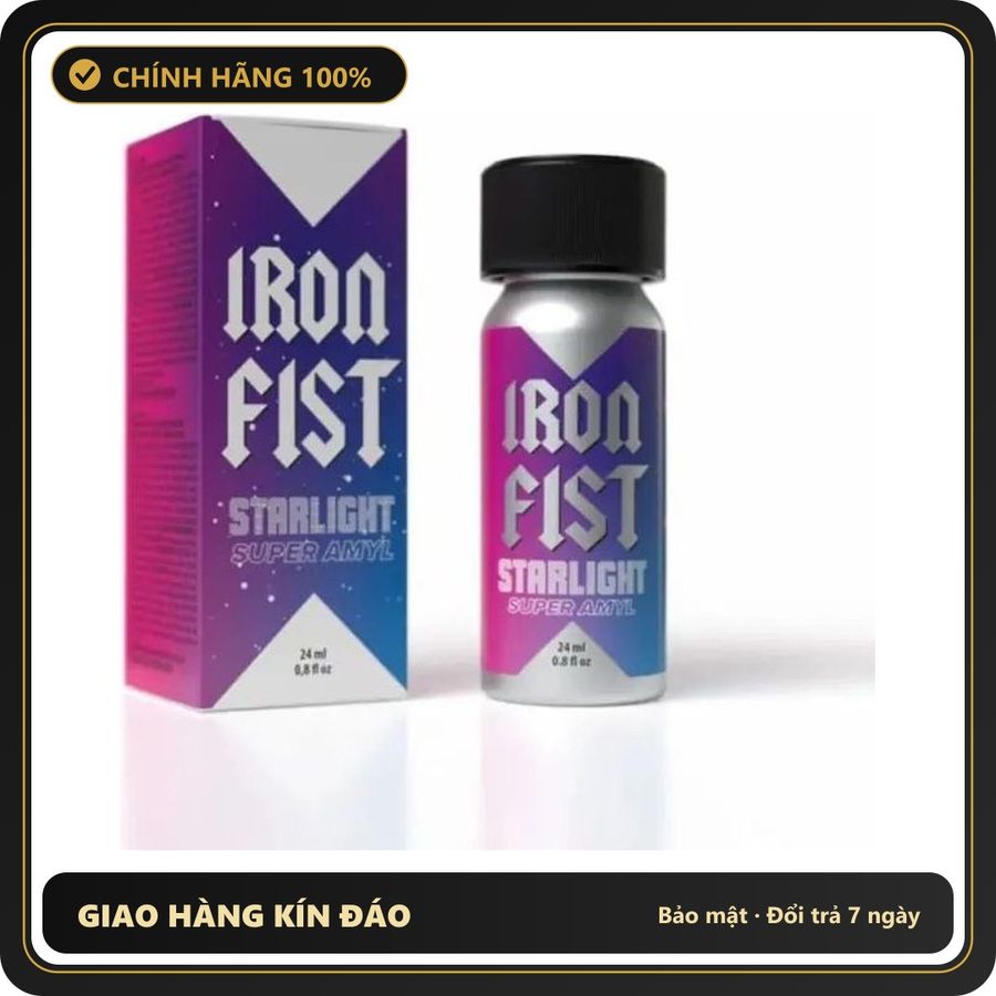 Popper Chính Hãng Tăng Cảm Xúc Cho Cuộc Yêu Popper Iron Fist Starlight Super Amyl 24 ml - Snapshop Chính Hãng