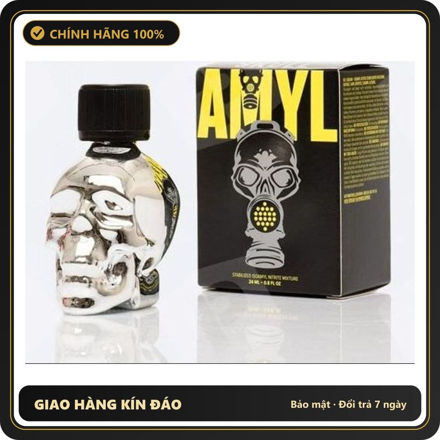 Popper Chính Hãng Tăng Cảm Xúc Cho Cuộc Yêu Popper Silver Skull Amyl 24ml - Snapshop Chính Hãng