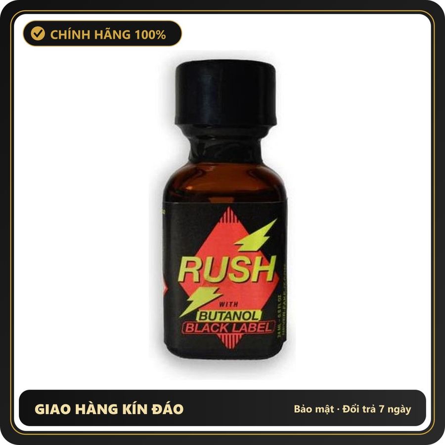 Popper Chính Hãng Tăng Cảm Xúc Cho Cuộc Yêu Popper Rush Black Label Pentyl with Butanol 24ml - Snapshop Chính Hãng