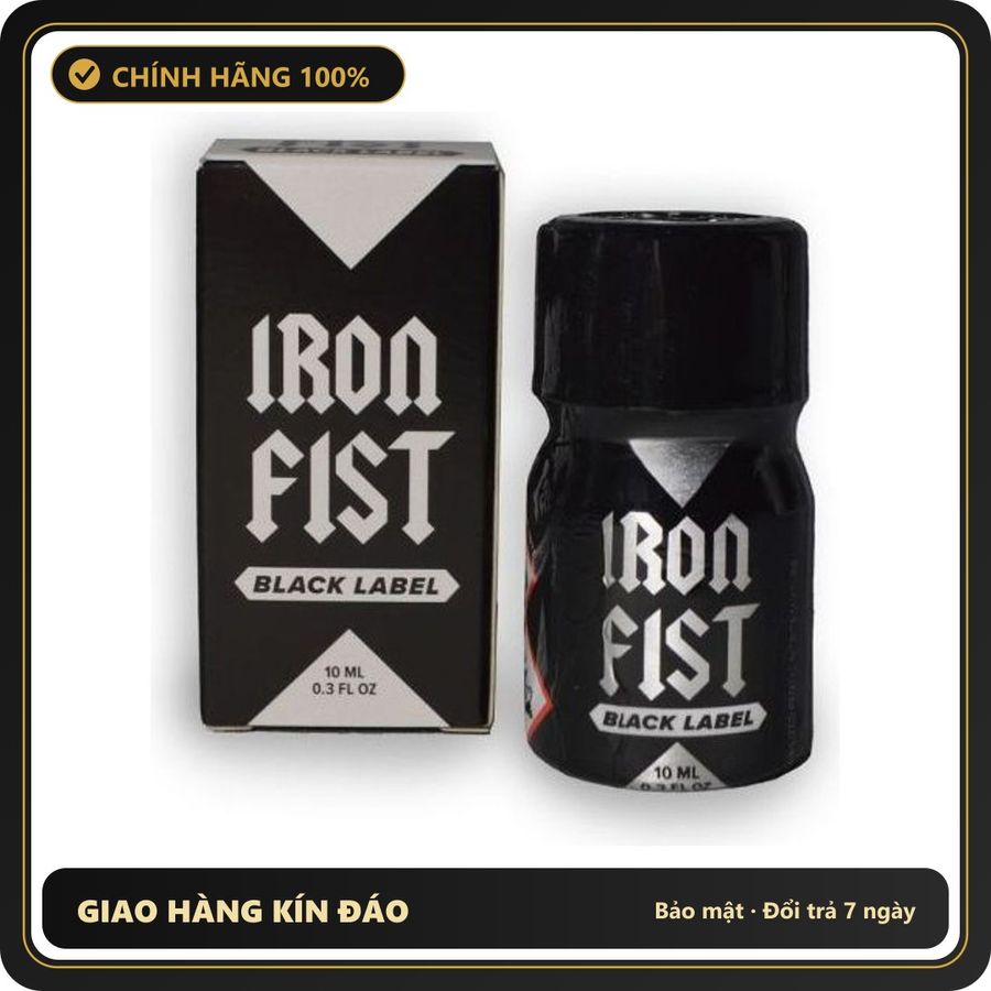 Popper Chính Hãng Tăng Cảm Xúc Cho Cuộc Yêu Popper Iron Fist Black Label Pentyl 10ml - Snapshop Chính Hãng