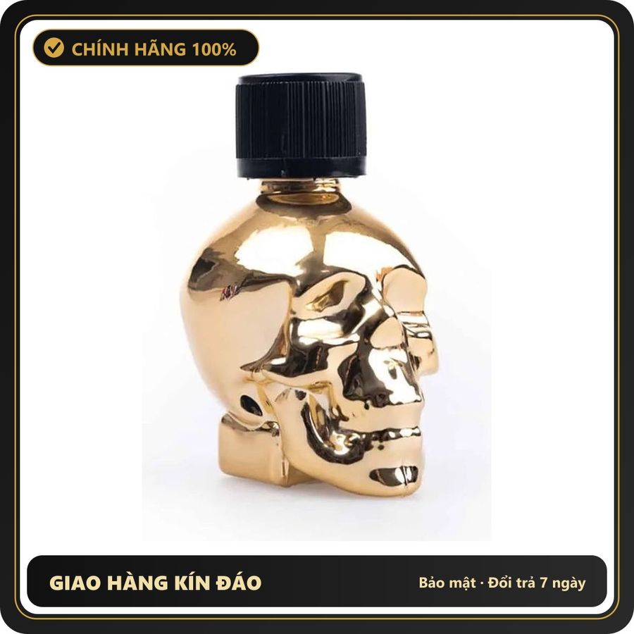 Popper Chính Hãng Tăng Cảm Xúc Cho Cuộc Yêu Popper Gold Skull Pentyl Aroma 24ml - Snapshop Chính Hãng