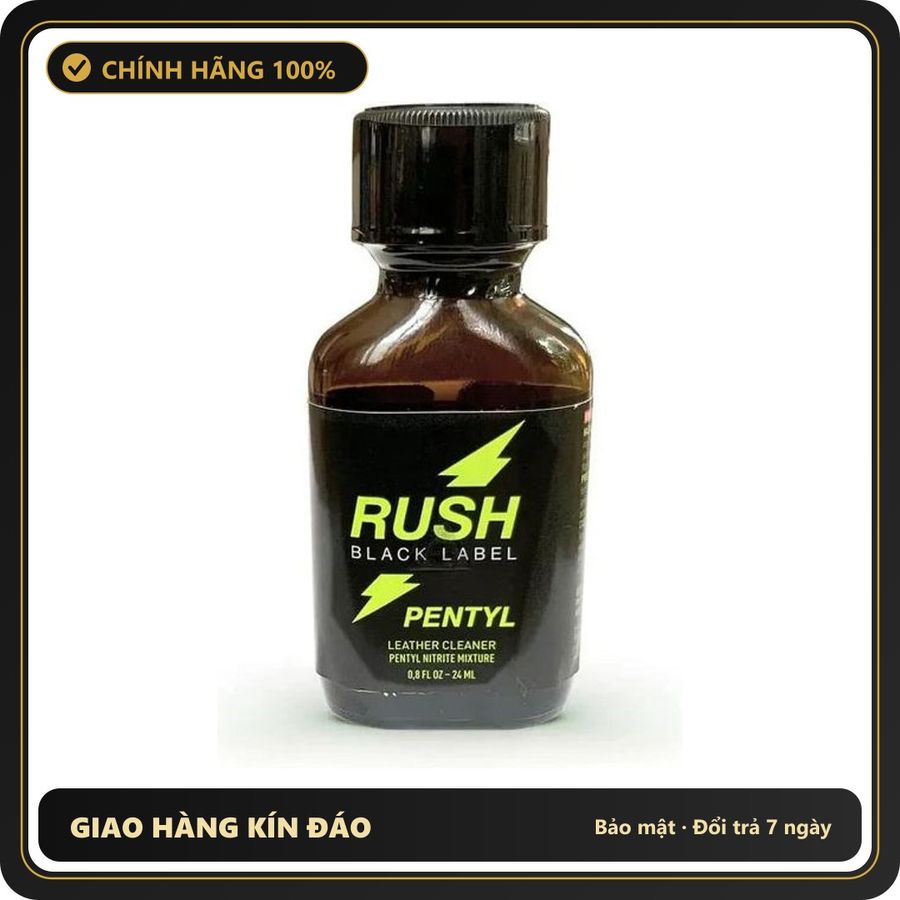 Popper Chính Hãng Tăng Cảm Xúc Cho Cuộc Yêu Popper Rush Black Label Pentyl Aroma 24ml - Snapshop Chính Hãng
