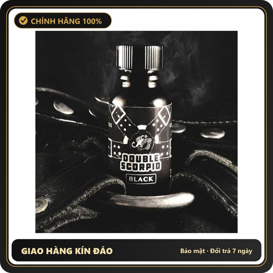 Popper Chính Hãng Tăng Cảm Xúc Cho Cuộc Yêu Popper Double Scorpio Black Leather 10ml - Snapshop Chính Hãng