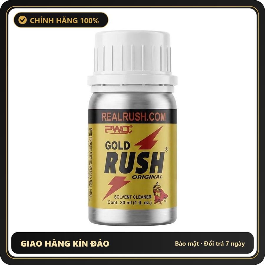 Popper Chính Hãng Tăng Cảm Xúc Cho Cuộc Yêu Popper khô PWD USA Gold Rush Original - Chai 30ml - Snapshop Chính Hãng