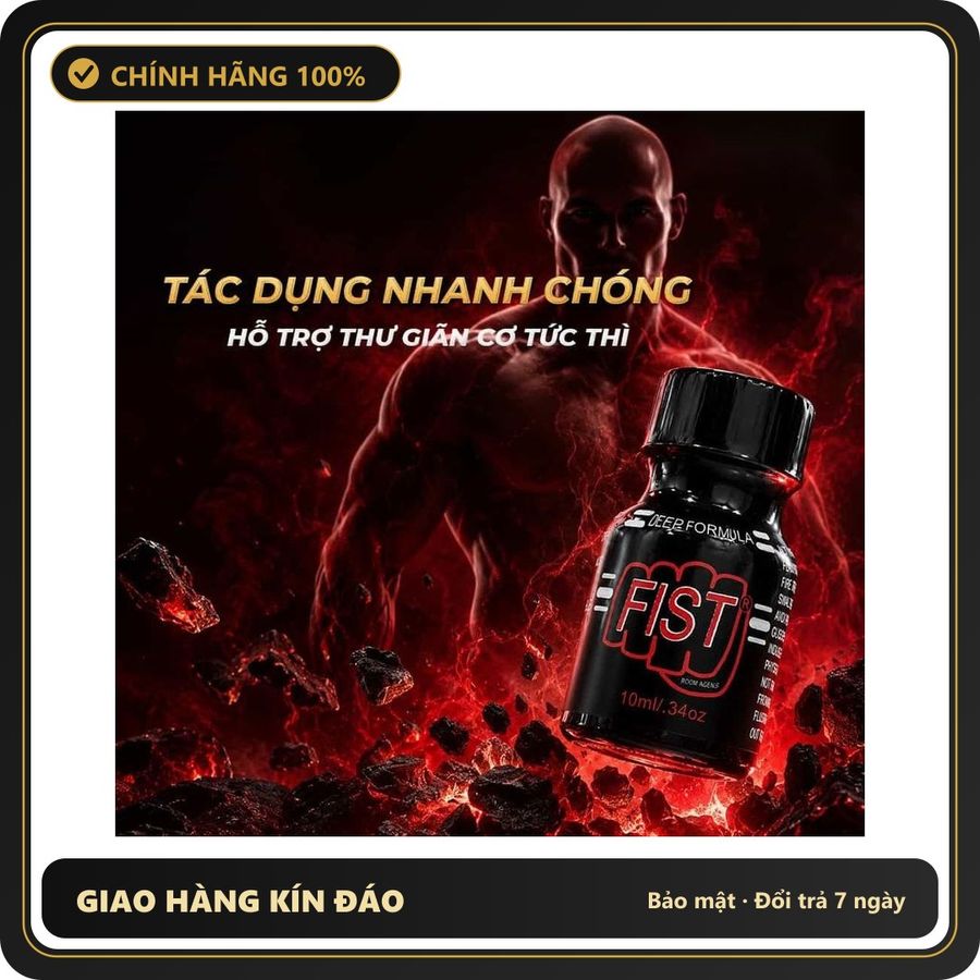 Tinh Dầu Hít Thư Giãn Dành Cho Người Lớn Popper PWD USA Fist Red - Chai 10ml Hàng Chuẩn - Snapshop Chính Hãng