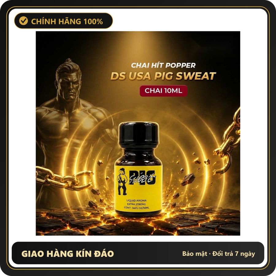 Tinh Dầu Hít Thư Giãn Dành Cho Người Lớn Popper PWD USA Pig Sweat - Chai 10ml - Snapshop Chính Hãng