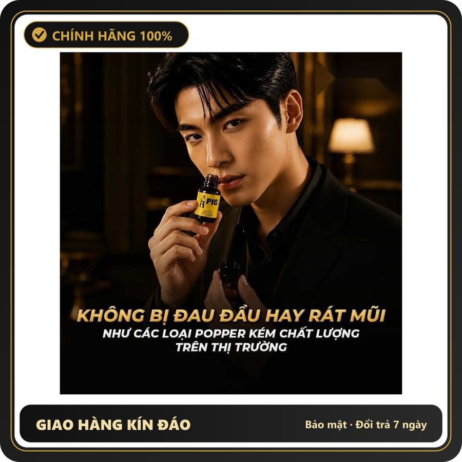 Tinh Dầu Hít Thư Giãn Dành Cho Người Lớn Popper PWD USA Pig Sweat - Chai 10ml Hàng Chuẩn - Snapshop Chính Hãng